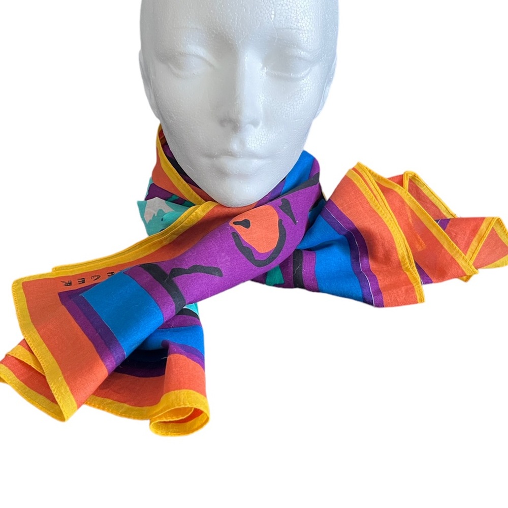 VINTAGE JAEGER COTTON LARGE SCARF
